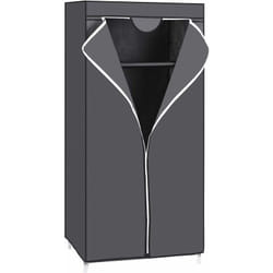 Armoire en Tissu, Penderie Pliante avec Tringle de Suspension, Dressing Simple, Organiseur pour Jouets, Chaussures, Sacs, Salon, Chambre, Vestiaire,