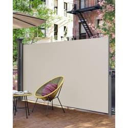 Songmics - Paravent extérieur Alu Store latéral 300 x 180cm Auvent rétractable extérieur brise vue pour terrasse Paravent retractable Certifié par