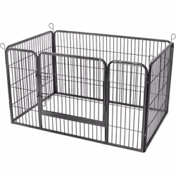 Description générale Le parc enclos métallique pour chiots est conçu avec des matériaux de qualité supérieure, traité par pou ...