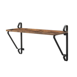 Vasagle LCR01BX étagères Tablette flottante Mural Panneaux MDF, Acier Noir, Bois
