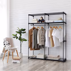 Songmics Penderie tissu noir