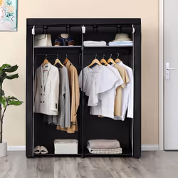Songmics Penderie tissu noir
