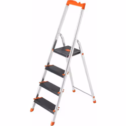 CADRE STABLE EN ALUMINIUM: Fabriqué en aluminium aéronautique, cette échelle supporte des charges jusqu'à 150 kg, ce dernier ...