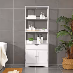 Vasagle BBC67WT armoire de rangement de salle de bain Blanc