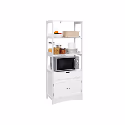 Vasagle BBC67WT armoire de rangement de salle de bain Blanc - Vue supplémentaire 6