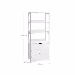 Vasagle BBC67WT armoire de rangement de salle de bain Blanc - Vue supplémentaire 7