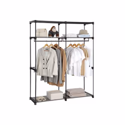 Songmics Penderie tissu noir