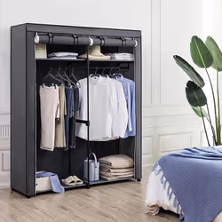 Songmics Penderie tissu noir