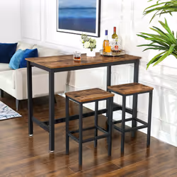 Vasagle LBC65X Tabouret de bar Siège rigide 4 pieds