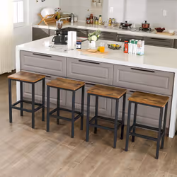 Vasagle LBC65X Tabouret de bar Siège rigide 4 pieds - Vue supplémentaire 5
