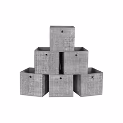 Songmics RFB02LG-3, Gris, Carré, Monochromatique, Intérieure
