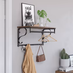 Vasagle LCR11BX cintre Noir, Bois