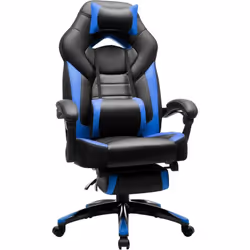 1.Le jeu dans l'excellence : Cette chaise noire et bleue a été conçue pour l'excellence. Conçu pour les longues sessions de j ...
