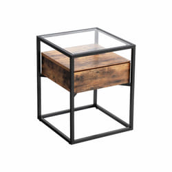 Vasagle LET04BX Table à café, latérale et de salon Table basse Forme carrée 4 pieds