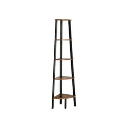 Vasagle LLS35X étagères Etagère d'angle Autonome Tableau à particules, Acier Marron
