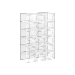 Songmics LSP18MWT Organisateur pour chaussures Fermé Transparent, Blanc