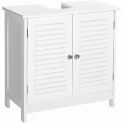 Description générale Ce meuble sous-lavabo blanc mat offre une touche de propreté et d'élégance à votre salle de bain. Avec s ...