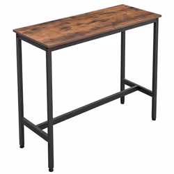 Vasagle ULBT10X, Forme rectangulaire, Table fixe, Bois naturel, Tableau à particules, Maison, 4 pieds