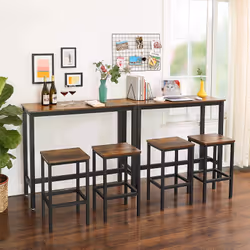 Vasagle LBT12X table de cuisine et de salle à manger Maison Forme rectangulaire Table fixe 4 pieds