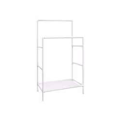 Songmics Portant à vêtements blanc, Colonne, Tissu, Fer, Plastique, Blanc, 55 kg, 440 mm, 880 mm