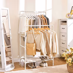 Songmics Portant à vêtements blanc