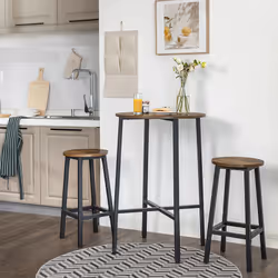 Vasagle ULBC32X Tabouret de bar Siège rigide 4 pieds