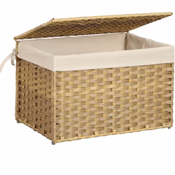 Description générale Transformez votre espace de vie avec ce bac de rangement décoratif en rotin tissé à la main. Avec ses di ...