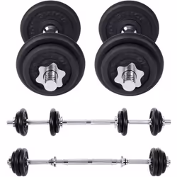 Kit haltères musculation Poids ajustable de 8 disques avec Barre d’extension SYL20LBKV1 SONGMICS