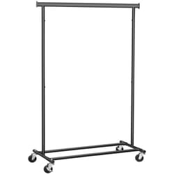 Songmics - Portant à Vêtements avec Roulettes, Tringle Extensible pour Charge Lourde, Porte-manteau, Rangement Vêtement, Capacité de Charge 90 kg