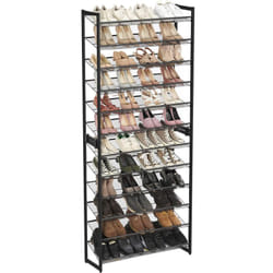 Songmics - tagères à Chaussures 12 Niveaux, Lot de 2 Meubles à Chaussures Empilables 6 Rangées, pour 48-60 Paires, Grande Capacité de Rangement, en