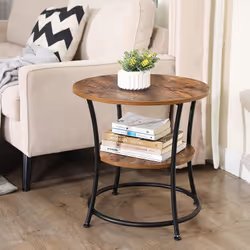 Vasagle LET56BX Table à café, latérale et de salon Table basse Forme arrondie 4 pieds