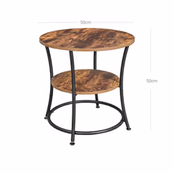 Vasagle LET56BX Table à café, latérale et de salon Table basse Forme arrondie 4 pieds - Vue supplémentaire 6