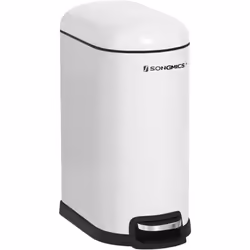 POUR UN CHEZ-SOI ÉCLATANT : Avec un design compacte et une finition blanche élégante, cette poubelle de 10L est ce qui manque ...