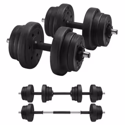 Description générale Le kit d'haltères SONGMICS est conçu pour des entraînements de musculation efficaces, que ce soit à la m ...