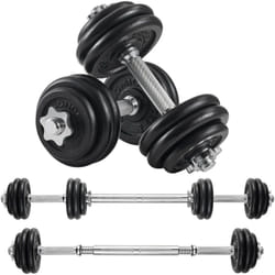 Songmics - Kit haltères Musculation, avec Barre d'Extension, Poids Ajustable,pour Hommes et Femmes, Musculation, Prise de Masse à la Maison, 1 Paire