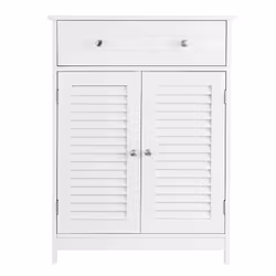 Vasagle BBC51WT, Blanc, Sur pied, 1 étagères, 1 tiroir(s), 2 portes(s), Panneau de fibres de densité moyenne (MDF)