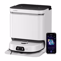 Eureka - J15 Pro Ultra Aspirateur Robot, couleur blanche, laveur 16200 Pa, nettoyage des bords, Brosse Anti Enchevêtrement, Lavage de Serpillière à
