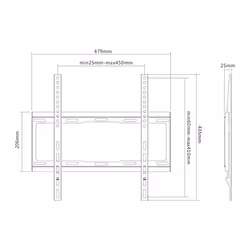 SUNNE 32-55-EF support pour téléviseur 55" Noir