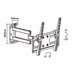 SUNNE 23-42-EAX support pour téléviseur 42" Noir