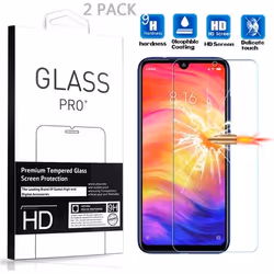 Film de Protection décran - Xiaomi - Redmi Note 7 - Verre Trempé - 2 Pack - Résistant aux Rayures