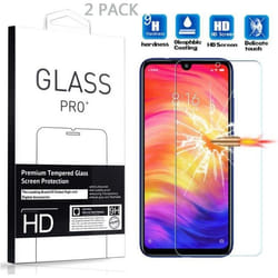Film de Protection décran - Xiaomi - Redmi Note 7 - Verre Trempé - 2 Pack - Résistant aux Rayures