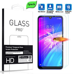 Film de Protection décran - Xiaomi - Redmi 7 - Verre Trempé - 2 Pack - Résistant aux Rayures