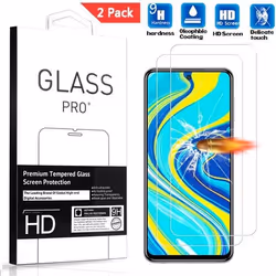 Film de Protection décran - Xiaomi - Redmi Note 9S - Verre Trempé - 2 Pack - Résistant aux Rayures