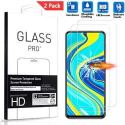 Film de Protection décran - Xiaomi - Redmi Note 9S - Verre Trempé - 2 Pack - Résistant aux Rayures
