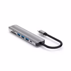 Hub USB C Moxie 7 en 1 Argent