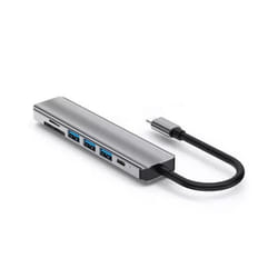 Hub USB C Moxie 7 en 1 Argent