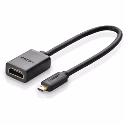 Code produit : 1019874 Câble Ugreen, câble adaptateur, adaptateur HDMI - micro HDMI 19 broches 20cm. L'adaptateur d'une longu ...