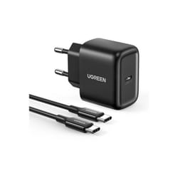 Ugreen - Chargeur de téléphone usb-c 25W pd + câble usb-c noir 2m