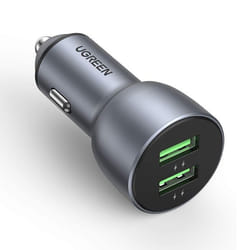Chargeur Voiture - UGREEN - QC 3.0 - 2 Ports USB - 36W - Compatible iPhone et Galaxy S20