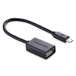 Ugreen 10396 câble USB 0,12 m USB 2.0 USB A Micro-USB B Noir